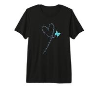 Cuore Dipinto da Butterfly Maglietta Premium