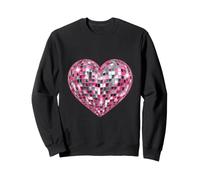 Cuore Disco Ball Rosa Coppie e Amanti del Ballo Felpa