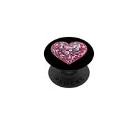 Cuore Disco Ball Rosa Coppie e Amanti del Ballo PopSockets PopGrip Adesivo
