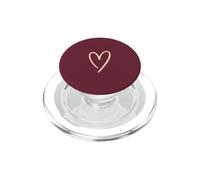 Cuore disegnato a mano rosso bordeaux Amore minimalista PopSockets PopGrip per MagSafe