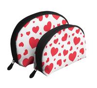 Cuore disperso, Borsa per trucco a conchiglia Portamonete da donna Borsa da toilette piccola Borsa per cosmetici 2 pezzi