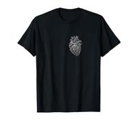 Cuore e Spina Dorsale con Tasti Macchina da Scrivere Maglietta