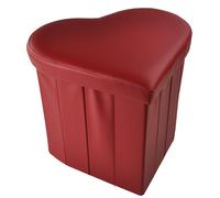 CUORE Ecopelle pouf contenitore tinta unita