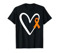 Cuore Fine Pistola Violenza Consapevolezza Divertente Arancione Nastro Abbastanza Maglietta
