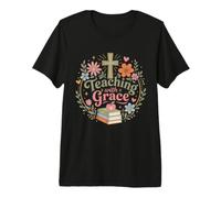 Cuore Floreale Cristiano Insegnante Fede Aula Grazia Maglietta Premium