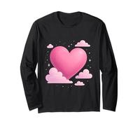 Cuore fluttuante dell'amore Sognante Maglia a Manica