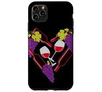 Cuore Forma Uva Acino Bottiglia Di Vino Custodia per iPhone 11 Pro Max