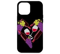 Cuore Forma Uva Acino Bottiglia Di Vino Custodia per iPhone 12 Pro Max