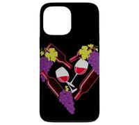 Cuore Forma Uva Acino Bottiglia Di Vino Custodia per iPhone 13 Pro Max