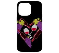 Cuore Forma Uva Acino Bottiglia Di Vino Custodia per iPhone 14 Pro Max