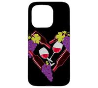 Cuore Forma Uva Acino Bottiglia Di Vino Custodia per iPhone 15 Pro