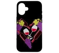 Cuore Forma Uva Acino Bottiglia Di Vino Custodia per iPhone 16