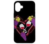 Cuore Forma Uva Acino Bottiglia Di Vino Custodia per iPhone 16 Plus