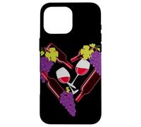 Cuore Forma Uva Acino Bottiglia Di Vino Custodia per iPhone 16 Pro Max