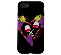 Cuore Forma Uva Acino Bottiglia Di Vino Custodia per iPhone SE (2020) / 7/8