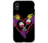 Cuore Forma Uva Acino Bottiglia Di Vino Custodia per iPhone X/XS