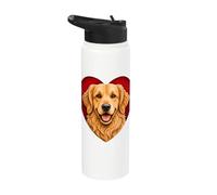 Cuore Golden Retriever Stainless Steel Insulated Water Bottle