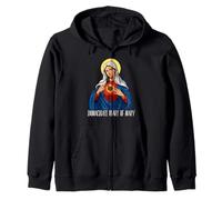 Cuore Immacolato di Maria Mariana Cattolica Felpa con Cappuccio