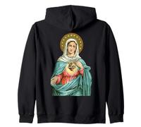 Cuore Immacolato di Maria Nostra Beata Madre Cattolica Felpa con Cappuccio