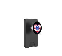 cuore, in, colori, di, bandiera americana, bandiera, di, usa, come, uno, cuore PopSockets PopWallet per MagSafe