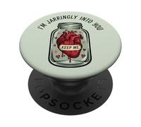 Cuore In Jar Pun Carino Creepy Valentine Amore Estetica PopSockets PopGrip Adesivo