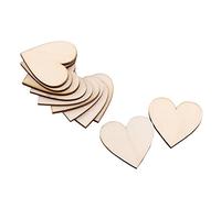 Cuore in Legno, Piccoli Cuori in Legno per Artigianato Cuori in Legno per Libro degli Ospiti, Ornamenti in Legno Non Finiti Fai da Te Abbellimenti per San Festa di Compleanno (30