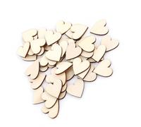 Cuore in Legno, Piccoli Cuori in Legno per Artigianato Cuori in Legno per Libro degli Ospiti, Ornamenti in Legno Non Finiti Fai da Te Abbellimenti per San Festa di Compleanno (25