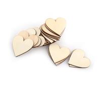 Cuore in Legno, Piccoli Cuori in Legno per Artigianato Cuori in Legno per Libro degli Ospiti, Ornamenti in Legno Non Finiti Fai da Te Abbellimenti per San Festa di Compleanno (40