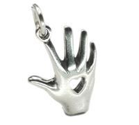 Cuore in mano charm in argento sterling .925 x 1 ciondoli amore e cura