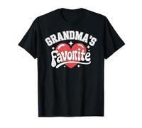 Cuore in Stile Groovy Varsity Preferito della Nonna Maglietta
