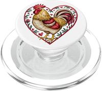 Cuore Incorniciato Gallo Amore Uccello Contadino Umorismo PopSockets PopGrip per MagSafe
