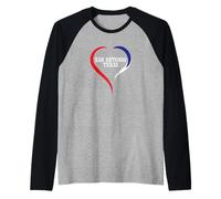Cuore Intorno San Antonio Texas | Amo San Antonio Texas Maglia con Maniche Raglan