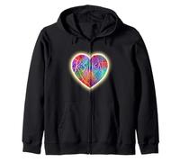Cuore Kintsugi arcobaleno resiliente Felpa con Cappuccio