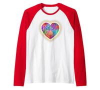 Cuore Kintsugi arcobaleno resiliente Maglia con Maniche Raglan