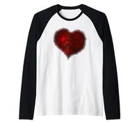 Cuore La Scapigliata Leonardo Davinci Donna Rossa Rinascimento Maglia con Maniche Raglan