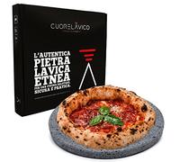 CUORE LAVICO - PIASTRA REFRATTARIA PIETRA LAVICA ETNEA ILLILLO PIZZA TONDA 33 cm