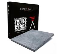 CUORELAVICO - PIASTRA REFRATTARIA IN PIETRA LAVICA ETNEA BBQ 39X35X2 cm LEVIGATA