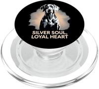 Cuore Leale Silver Soul | Elegante Cane Weimaraner PopSockets PopGrip per MagSafe