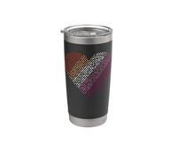 Cuore Lesbico con Effetto Scribble nei Colori Pride Bicchiere termico in acciaio inox doppia parete