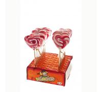 Cuore Lolly Rosso Bianco Rosa Liebeslolly IN Forma Cuore 45g Display