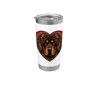 Cuore Mastino Tibetano Bicchiere termico in acciaio inox doppia parete