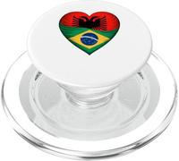 Cuore Metà Albanese Metà Brasiliano Radici Albania Brasile PopSockets PopGrip per MagSafe