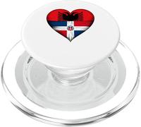 Cuore Metà Albanese Metà Domenicano Radici Albania PopSockets PopGrip per MagSafe