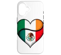 Cuore Metà Irlandese Messicano Radici Eredità Orgoglio Custodia per iPhone 16
