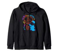 Cuore Neon Puzzle Medical Design - Caring Healer Felpa con Cappuccio