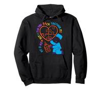 Cuore Neon Puzzle Medical Design - Caring Healer Felpa con Cappuccio