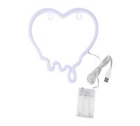 Cuore Neon Sign - 22.5x22x2cm Love Hearts Neon Light | Lampada Cardiaca A Batteria | Hearts Neons Lights Decorazione Murale | Camera Da Letto Che Si Scioglie Il Cartello Leggero Per La Festa Di