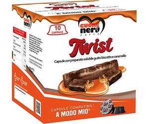 Cuore Nero Caffè - TWIST, A Modo Mio Capsule Compatibili Con Le Macchine Da Caffè, Capsula Caffe A Modo Mio Da 10G, 100G (Twist, 10 Capsule)