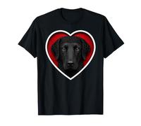Cuore Nero Riccio Rivestito di Retriever Maglietta