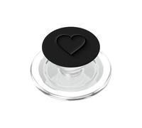 Cuore Nero Senza Tempo Minimal Amore PopSockets PopGrip per MagSafe